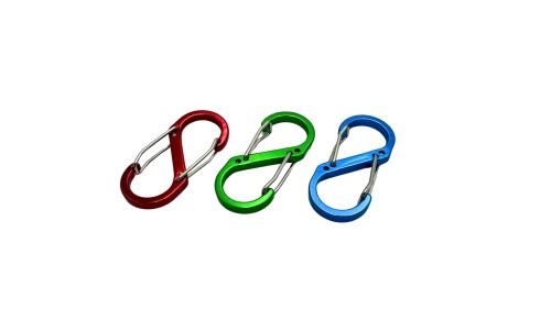 Karabińczyk aluminiowy - szekla "S" (10 sztuk)